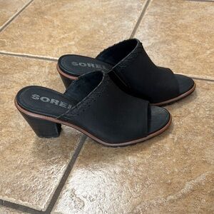 Sorel Women's Black Heeled Sandals